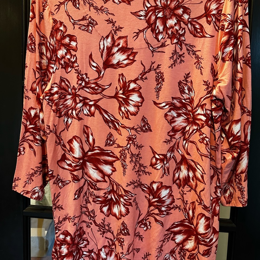 Floral Pink and Red Womens Top JM collection 2x NWT - Picture 6 of 6